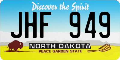 ND license plate JHF949