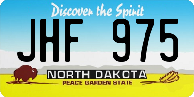ND license plate JHF975