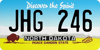 ND license plate JHG246