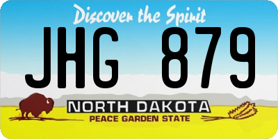 ND license plate JHG879