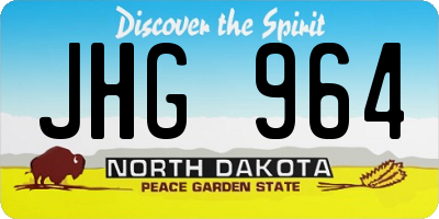 ND license plate JHG964