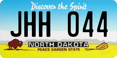 ND license plate JHH044