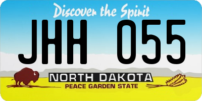 ND license plate JHH055