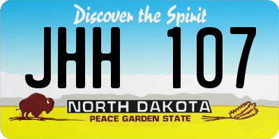 ND license plate JHH107