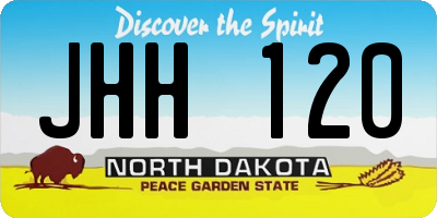 ND license plate JHH120