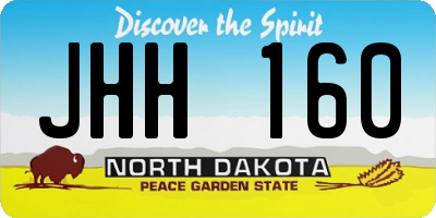 ND license plate JHH160