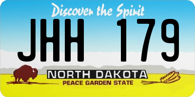 ND license plate JHH179