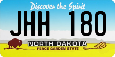 ND license plate JHH180