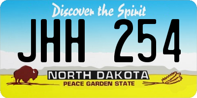 ND license plate JHH254