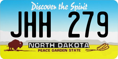 ND license plate JHH279