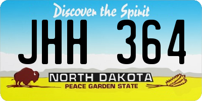 ND license plate JHH364