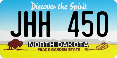 ND license plate JHH450