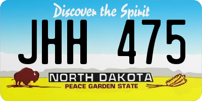 ND license plate JHH475