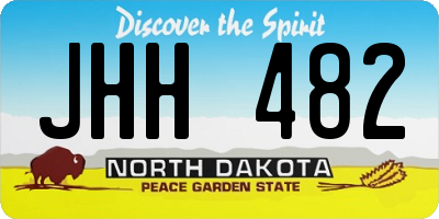 ND license plate JHH482
