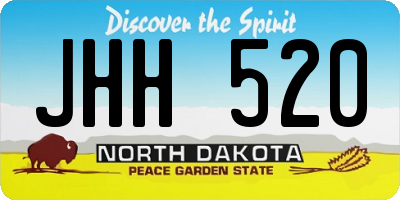 ND license plate JHH520