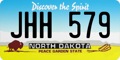 ND license plate JHH579