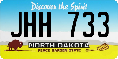 ND license plate JHH733