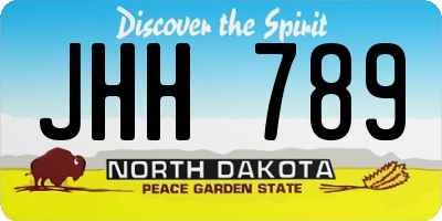ND license plate JHH789