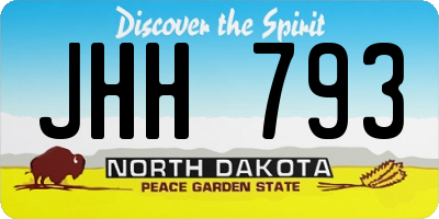 ND license plate JHH793