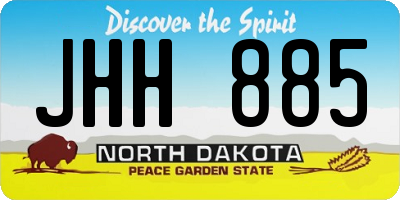 ND license plate JHH885