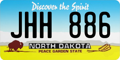 ND license plate JHH886