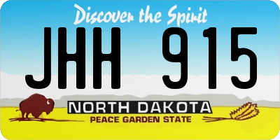 ND license plate JHH915