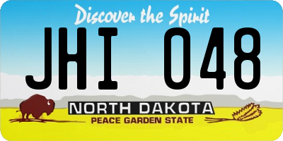 ND license plate JHI048