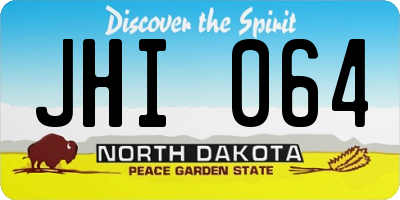 ND license plate JHI064
