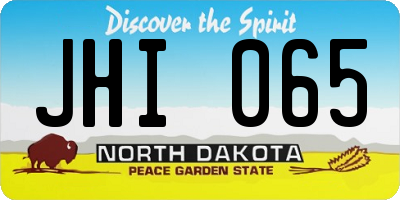 ND license plate JHI065