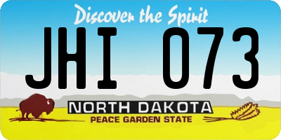 ND license plate JHI073