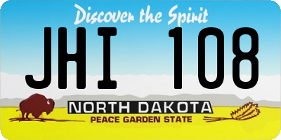 ND license plate JHI108