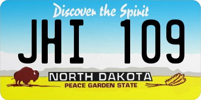 ND license plate JHI109