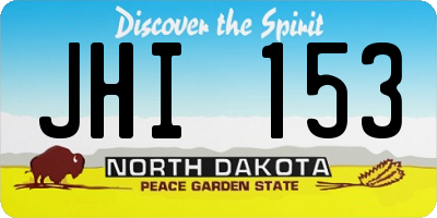 ND license plate JHI153