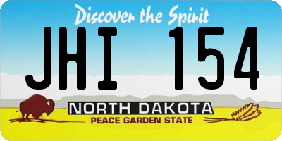 ND license plate JHI154