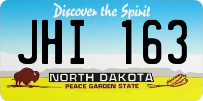 ND license plate JHI163