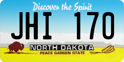 ND license plate JHI170