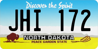 ND license plate JHI172
