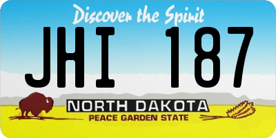 ND license plate JHI187