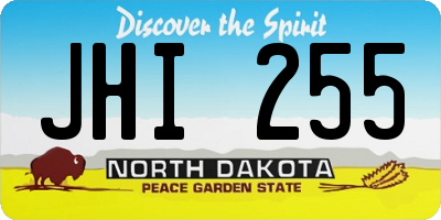 ND license plate JHI255
