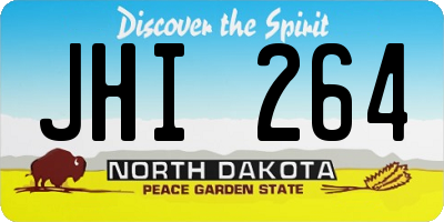 ND license plate JHI264