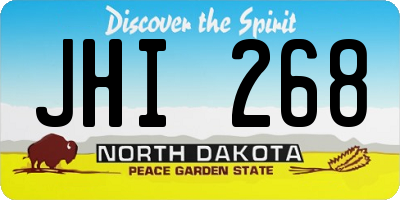 ND license plate JHI268