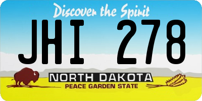 ND license plate JHI278