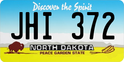 ND license plate JHI372