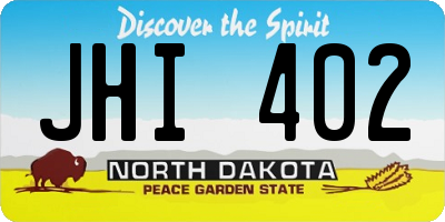 ND license plate JHI402