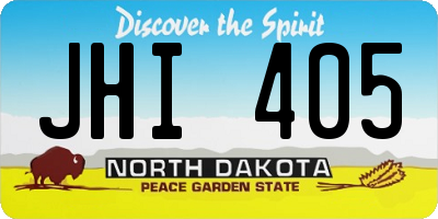 ND license plate JHI405