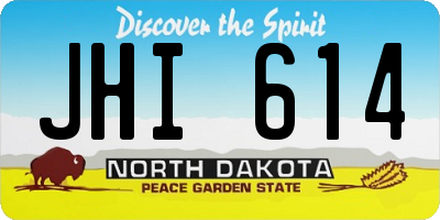 ND license plate JHI614