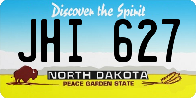 ND license plate JHI627