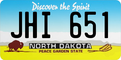 ND license plate JHI651