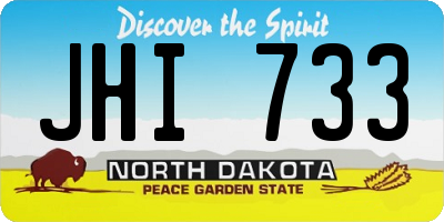 ND license plate JHI733