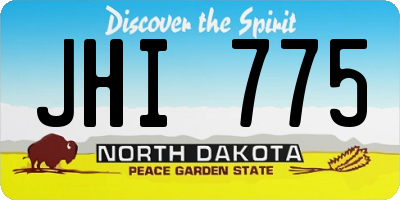 ND license plate JHI775